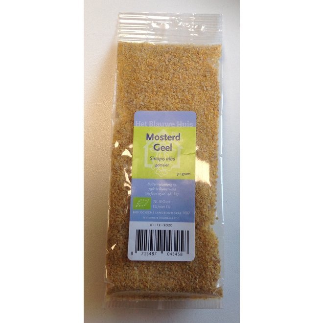 Gemalen mosterdzaad - Geel - 50gr - BIO