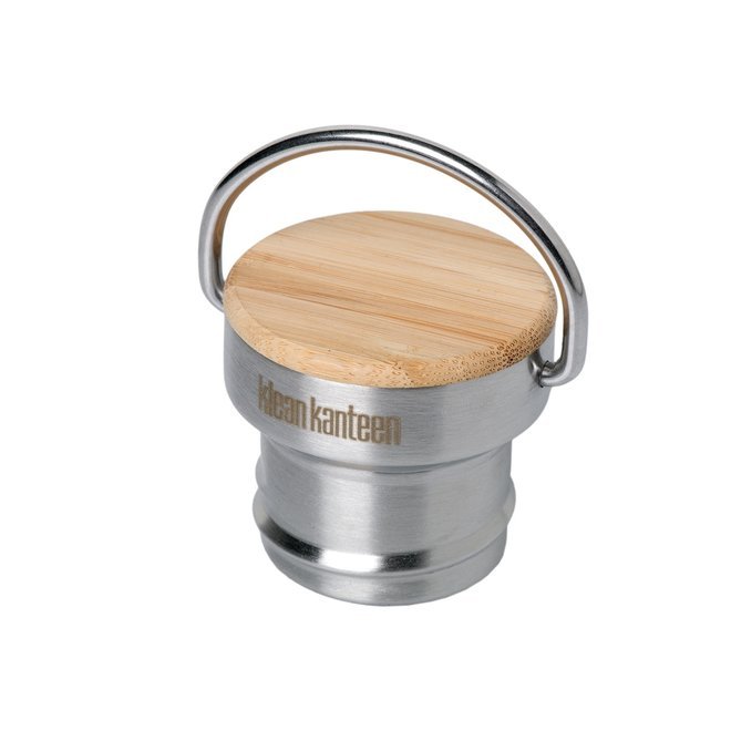 RVS Drinkfles - Bamboo Cap - Brushed Stainless Steel - 532ml