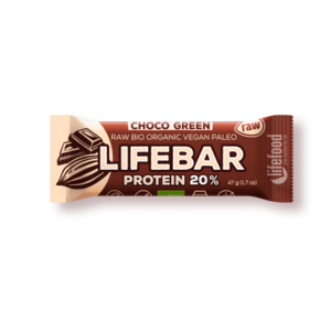 Lifebar Proteïnereep Chocolate Green RAW - 47g - BIO