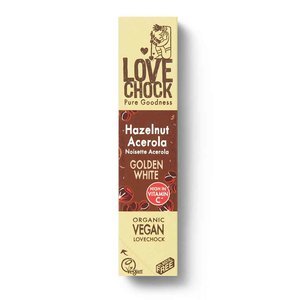Lovechock Hazelnoot Acerola - Golden White - 40g - BIO