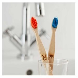 ecoLiving Tandenborstel voor Kinderen - Vos - Blauw