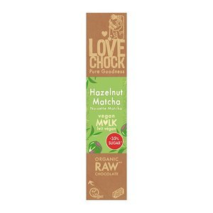Lovechock Hazelnoot / Matcha - Vegan Mlk - 40g - BIO