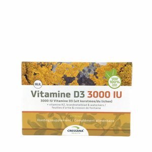 Cressana Vitamine D3 & K2 3000 IU - 60 vegicaps