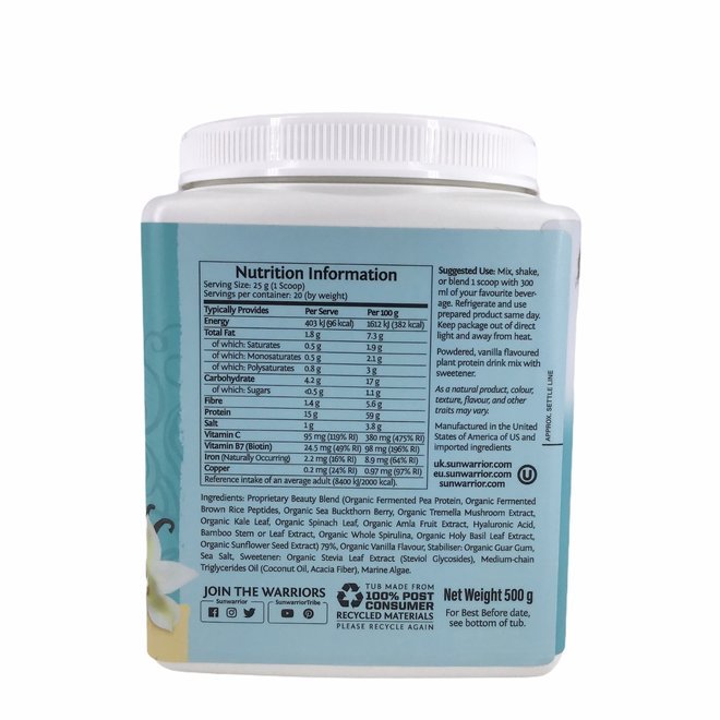 Collagen Building Protein Peptides - Tahitian Vanilla - 500gr - BIO