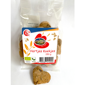 Corn Crake Haverkoekjes Hartjes Aardbei Cranberry - 150g - BIO