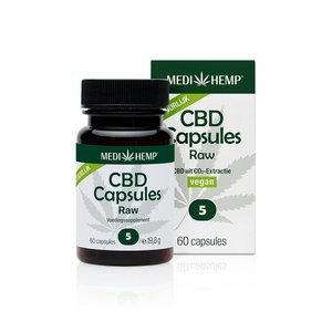 Medihemp CBD Capsules Raw 5% - 60st - Full Spectrum