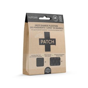 PATCH Bamboe Pleisters Large - Activated Charcoal - 10 stuks