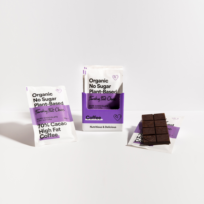Pure Chocolade met Koffie en MCT - 50g - BIO