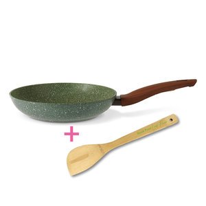 Natura Induction Koekenpan 28cm met hout-look greep - VegeTek