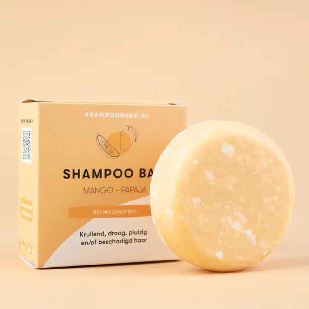 Shampoo Bars Mango & Papaja Krullend haar CG Friendly 60g